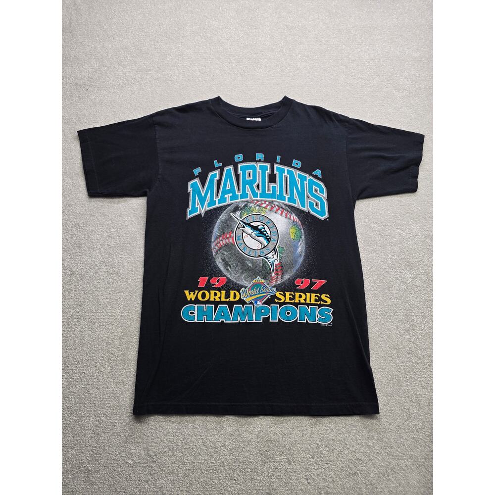 Vintage 1997 Florida Marlins World Series Championship T Shirt Men's Size Large